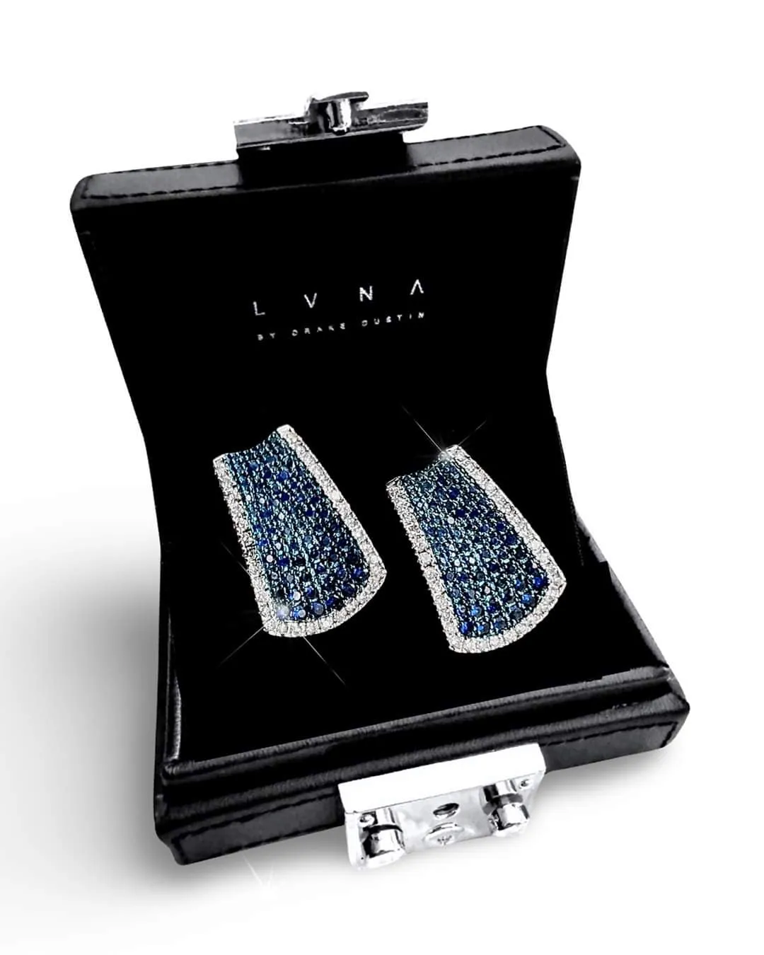 #LVNA2024 | Blue Sapphire Paved Diamond Earrings 18kt