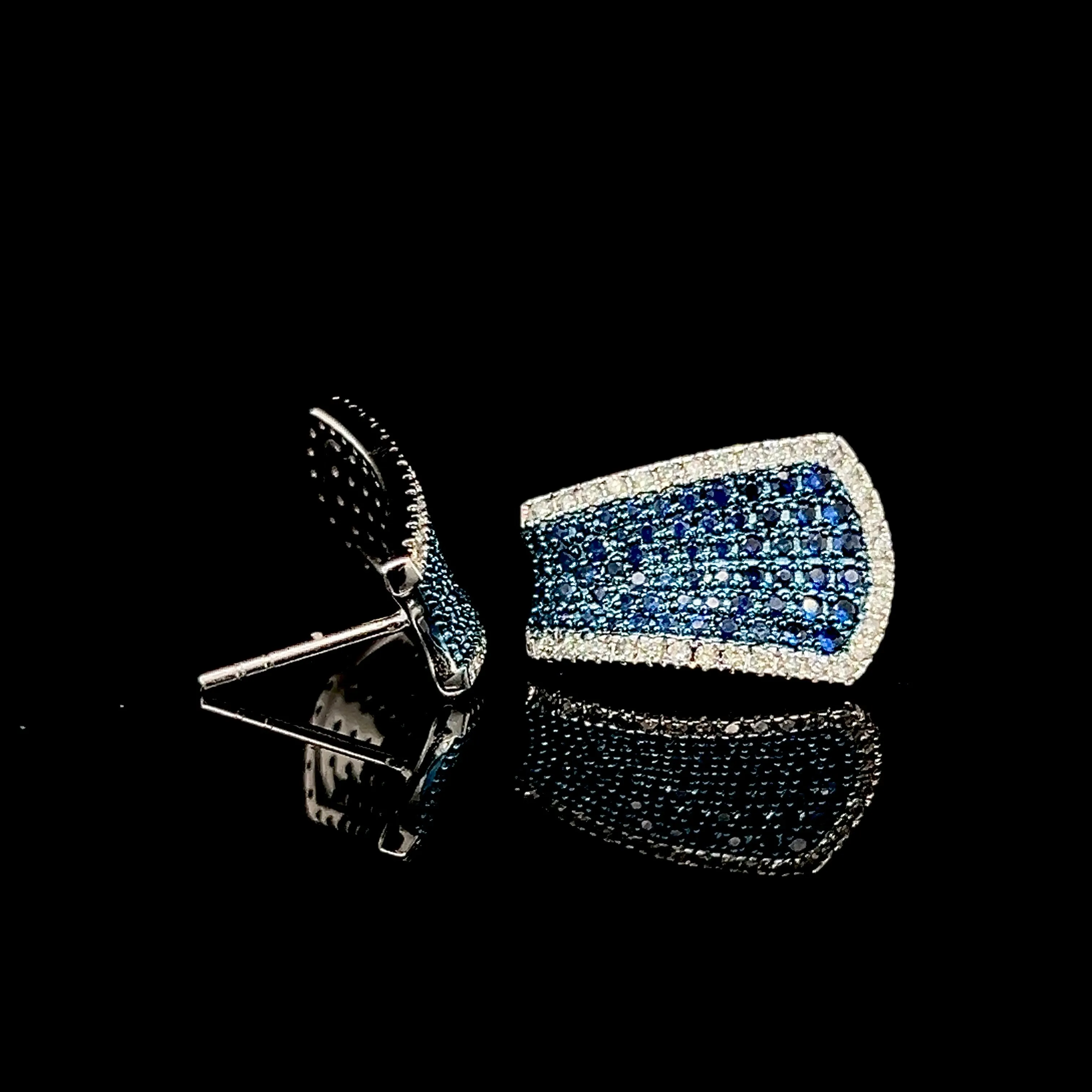 #LVNA2024 | Blue Sapphire Paved Diamond Earrings 18kt