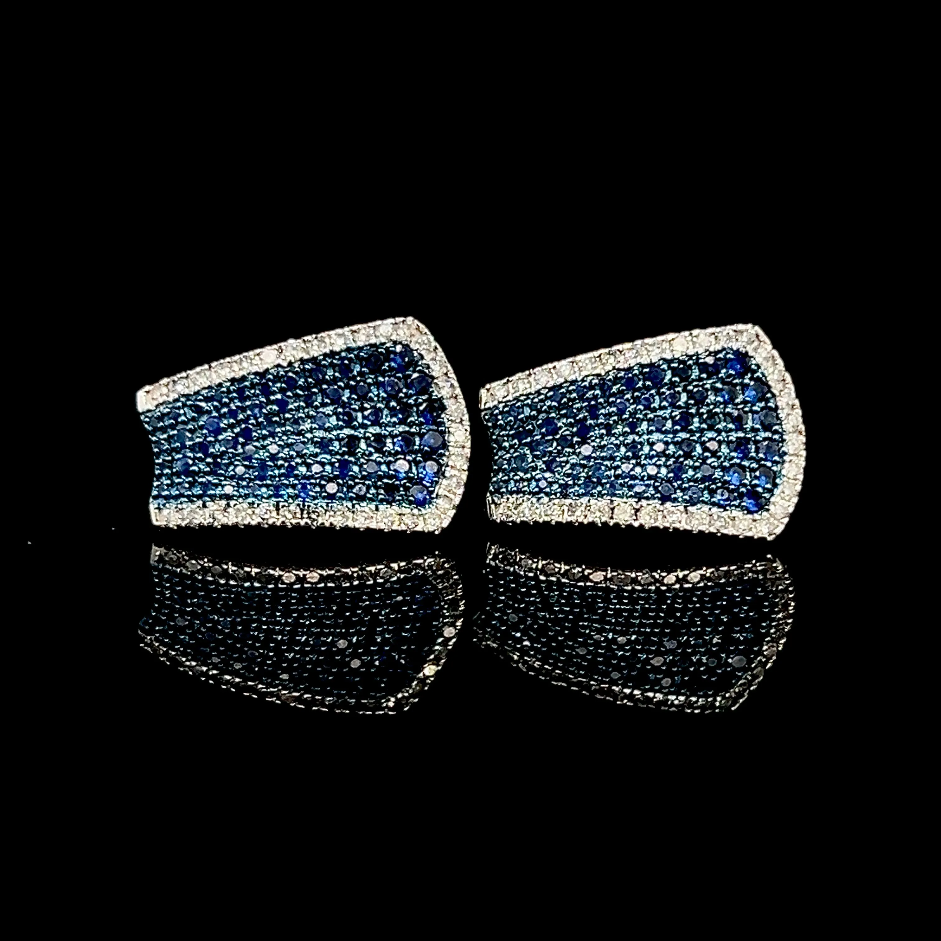 #LVNA2024 | Blue Sapphire Paved Diamond Earrings 18kt