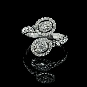 #LVNA2024 | Dual Oval Halo Chain Diamond Ring 18kt