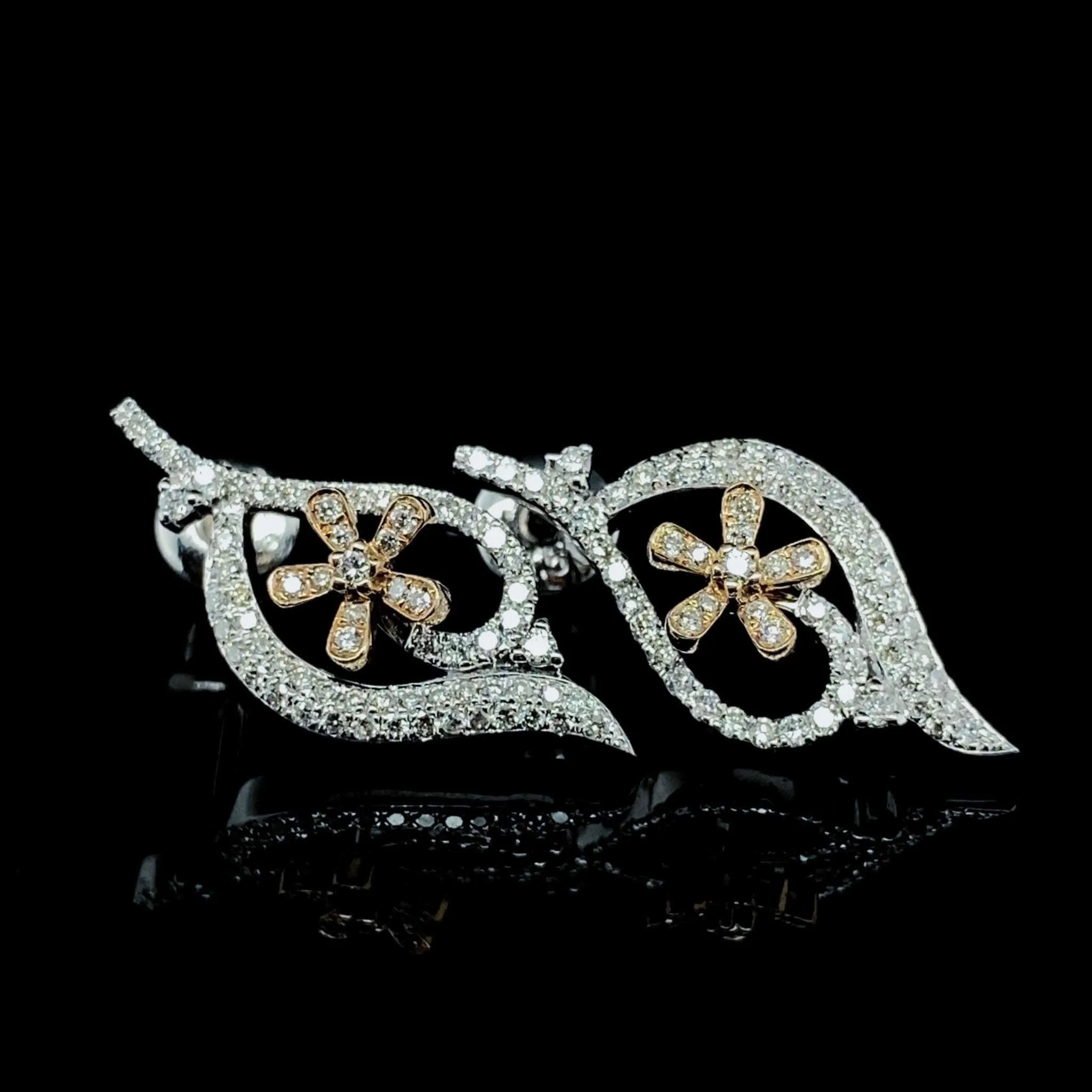 #LVNA2024 | Flower Deco Leaf Diamond Earrings 18kt