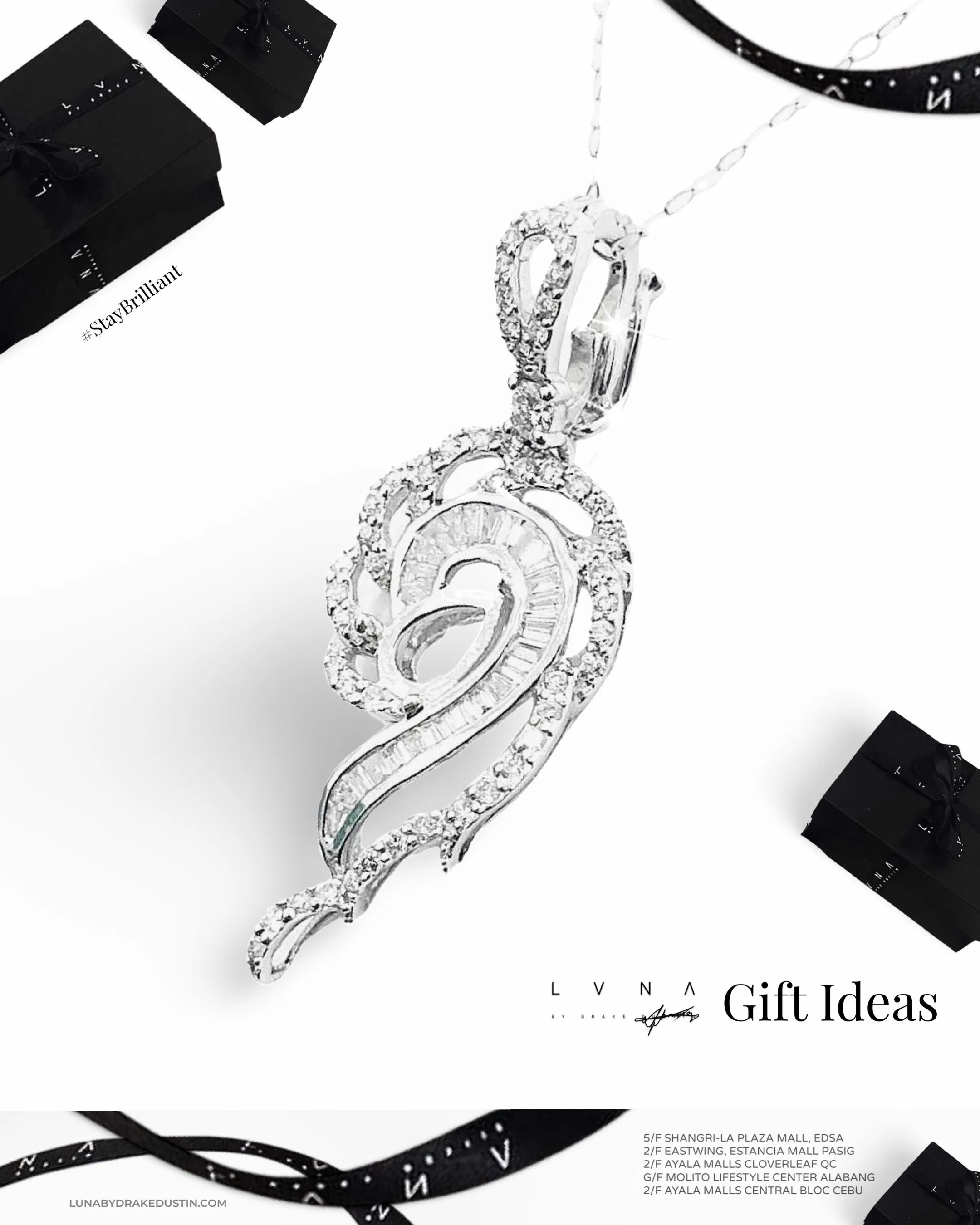 #LVNA2024 |  LVNA Signatures Pear Baguette Deco Diamond Necklace 18kt #LoveLVNA