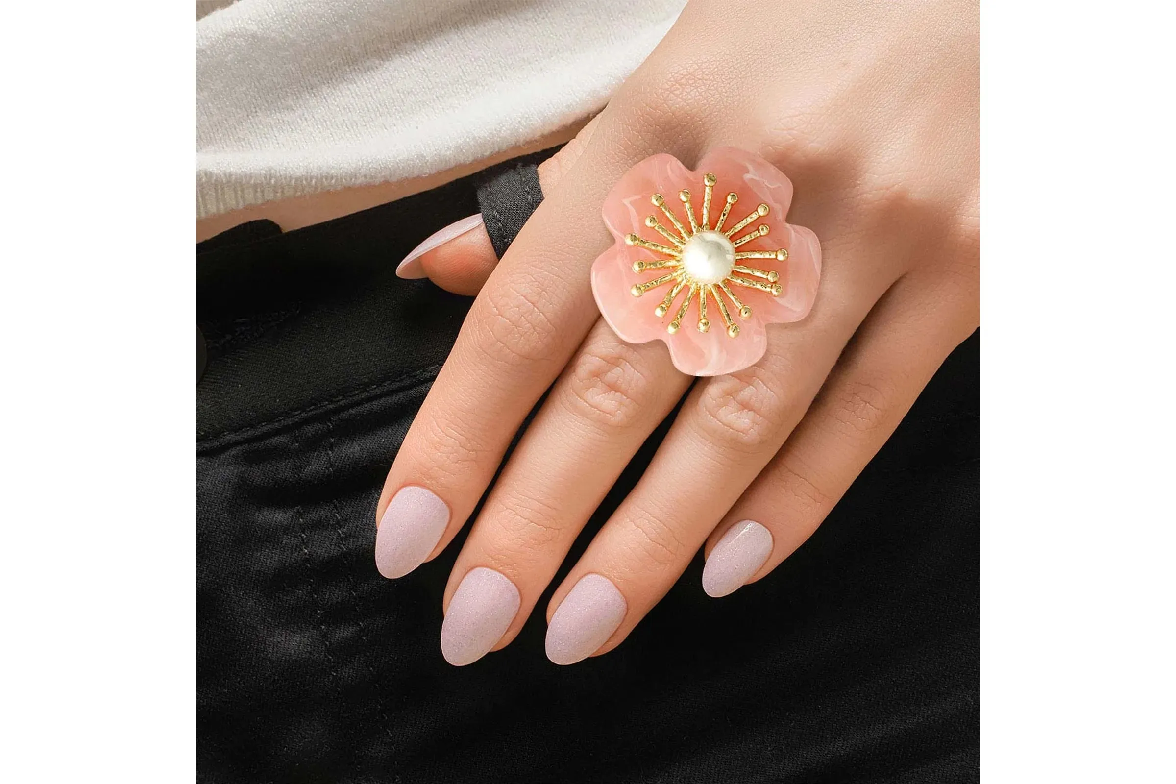 Marbled Flower Ring