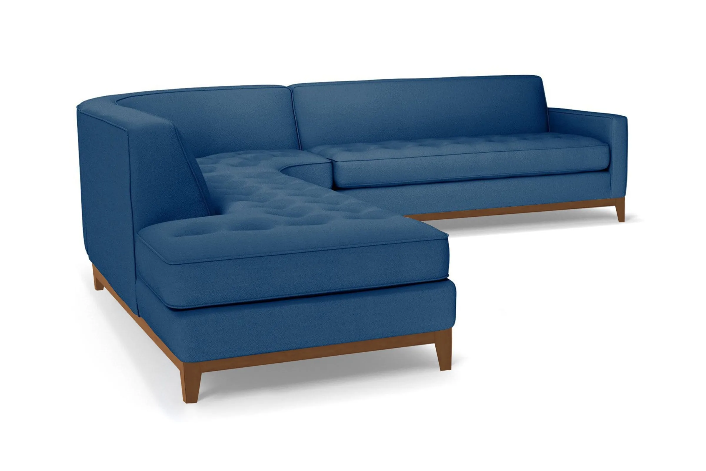 Monroe Drive 3pc Sectional Sofa :: Leg Finish: Pecan / Configuration: LAF - Chaise on the Left