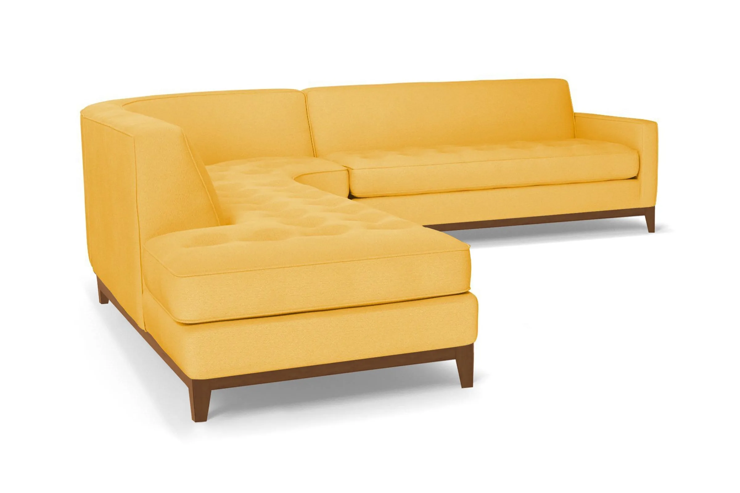 Monroe Drive 3pc Sectional Sofa :: Leg Finish: Pecan / Configuration: LAF - Chaise on the Left