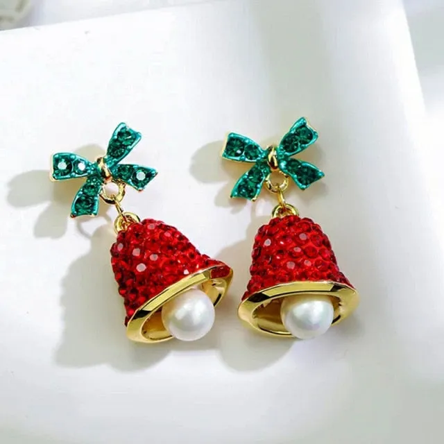 New Trendy Statement Christmas Tree Earrings For Women Santa Claus Snowman Drop Earrings Jewelry Girls Christmas Gifts Wholesale