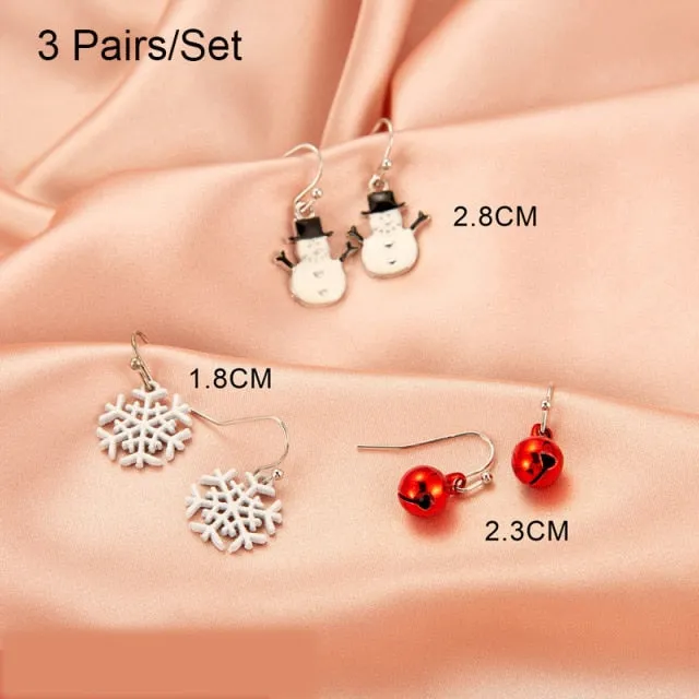 New Trendy Statement Christmas Tree Earrings For Women Santa Claus Snowman Drop Earrings Jewelry Girls Christmas Gifts Wholesale