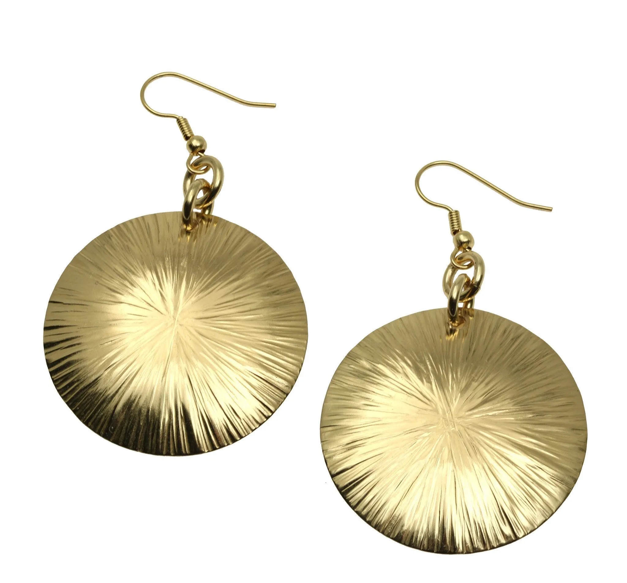 Nu Gold Brass Sand Dollar Earrings