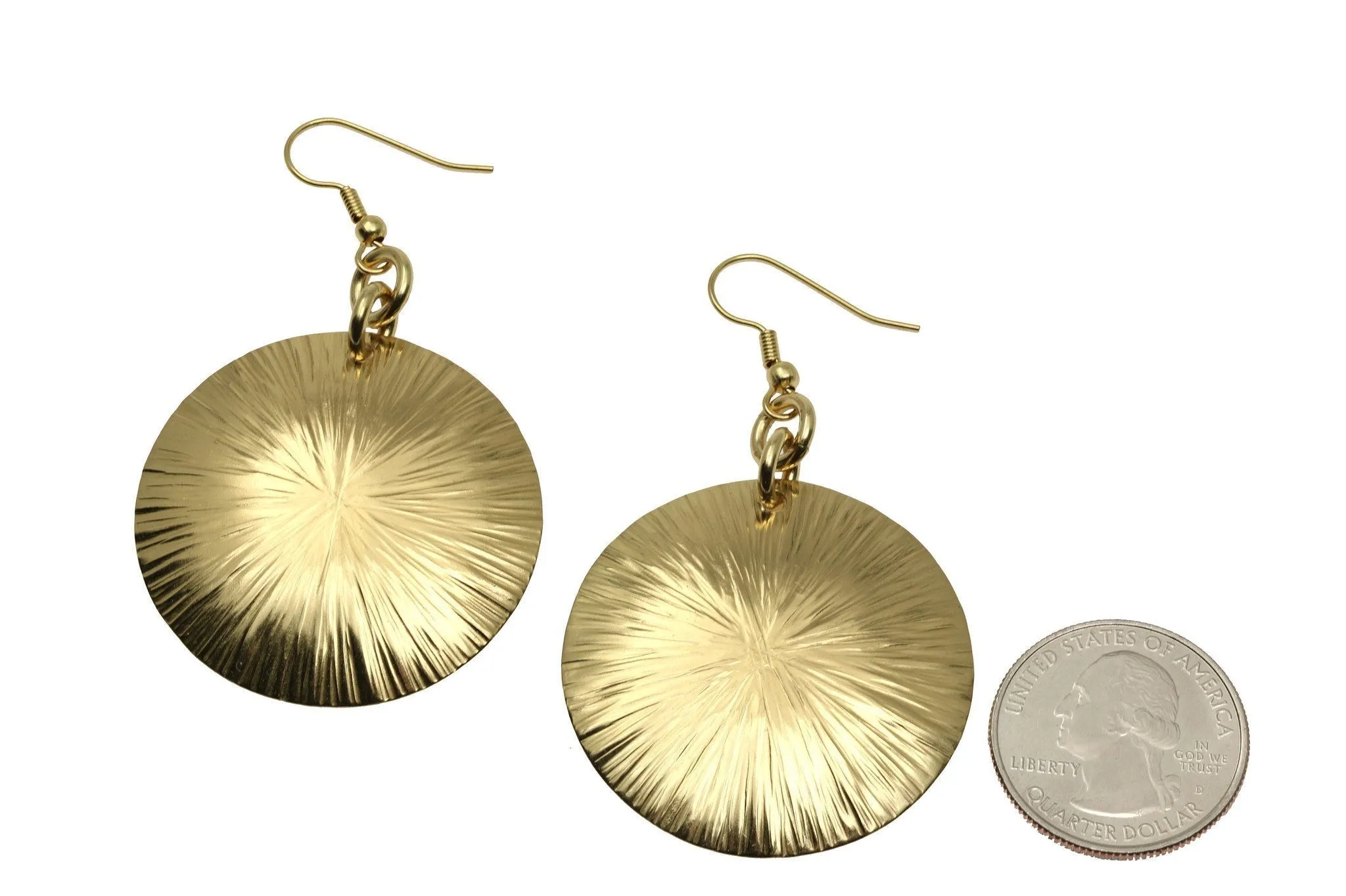 Nu Gold Brass Sand Dollar Earrings