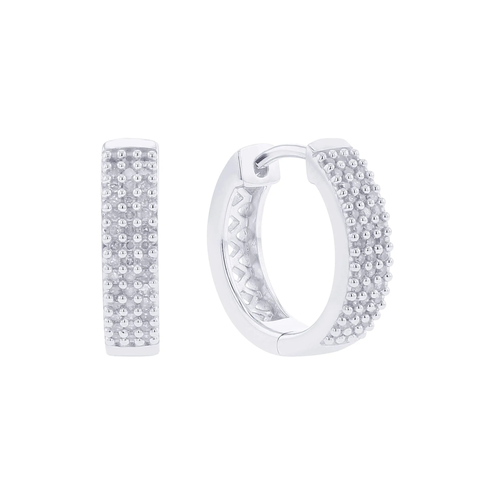 Pave Love Diamond Hoop Earrings