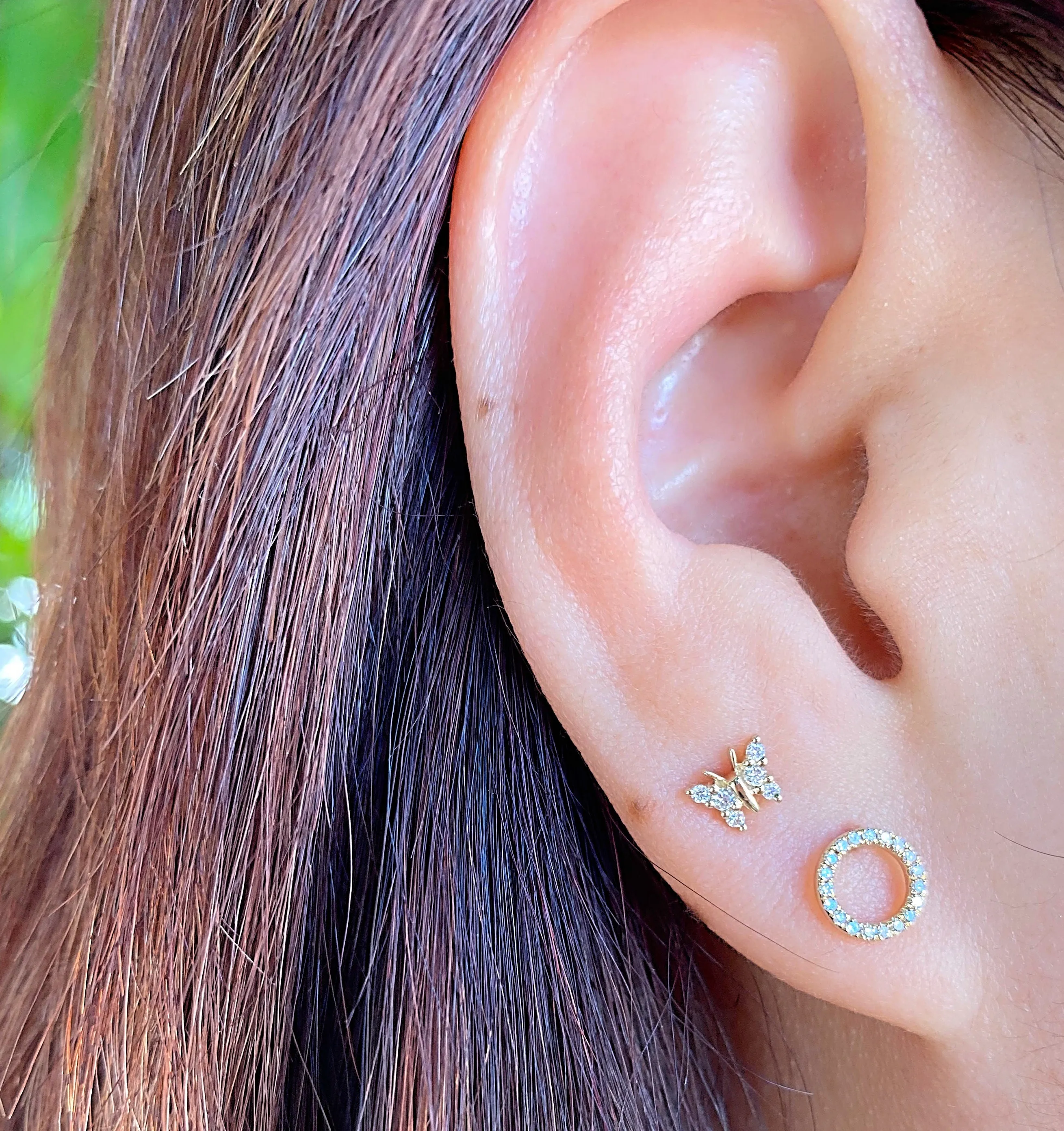 Pink Circle Studs