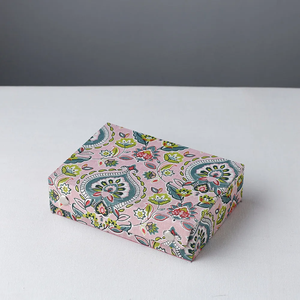 Pink - Floral Printed Handcrafted Jewelry Box (7 x 5 in)