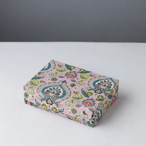 Pink - Floral Printed Handcrafted Jewelry Box (7 x 5 in)