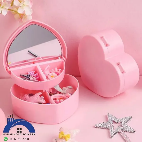 Pink Heart Jewelry Box