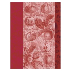 Pommes a Croquer Red Tea Towels by Le Jacquard Français