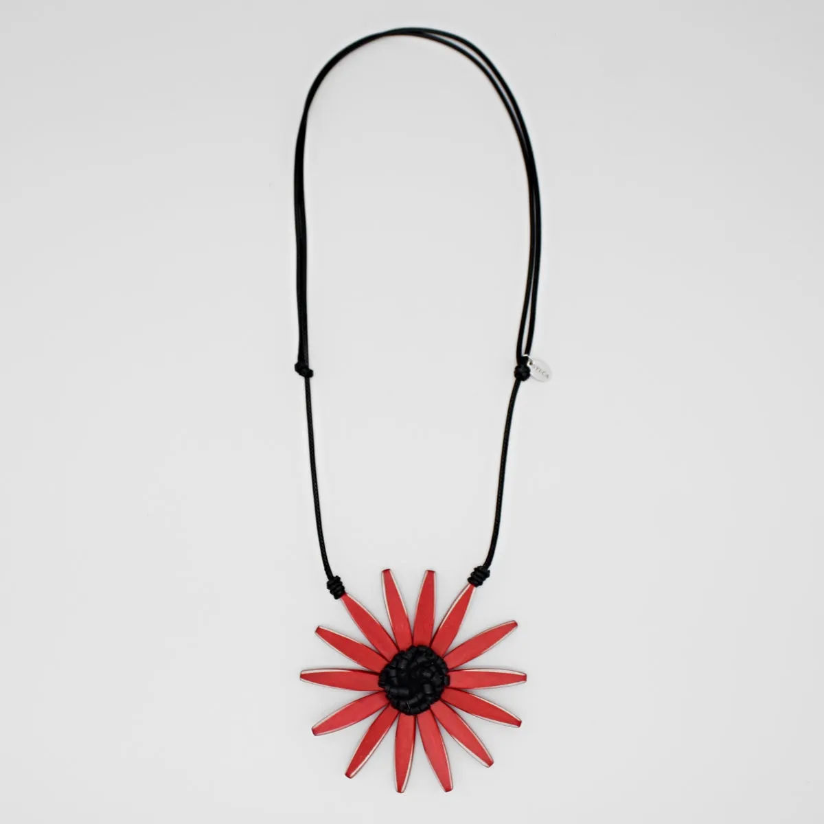 Red Amaya Flower Statement Necklace