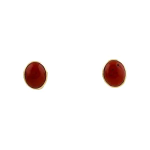 Red Coral 14k Studs