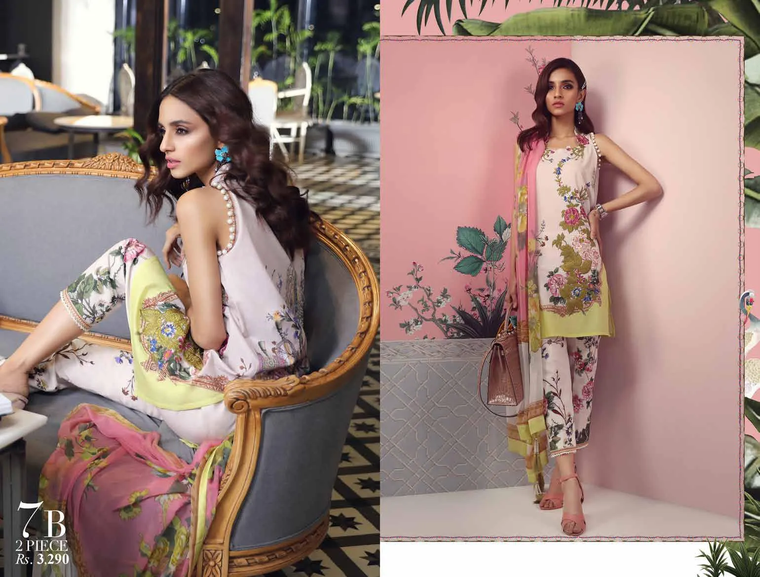 Sana Safinaz Muzlin Lawn Collection 2019 – 07B - Springtime