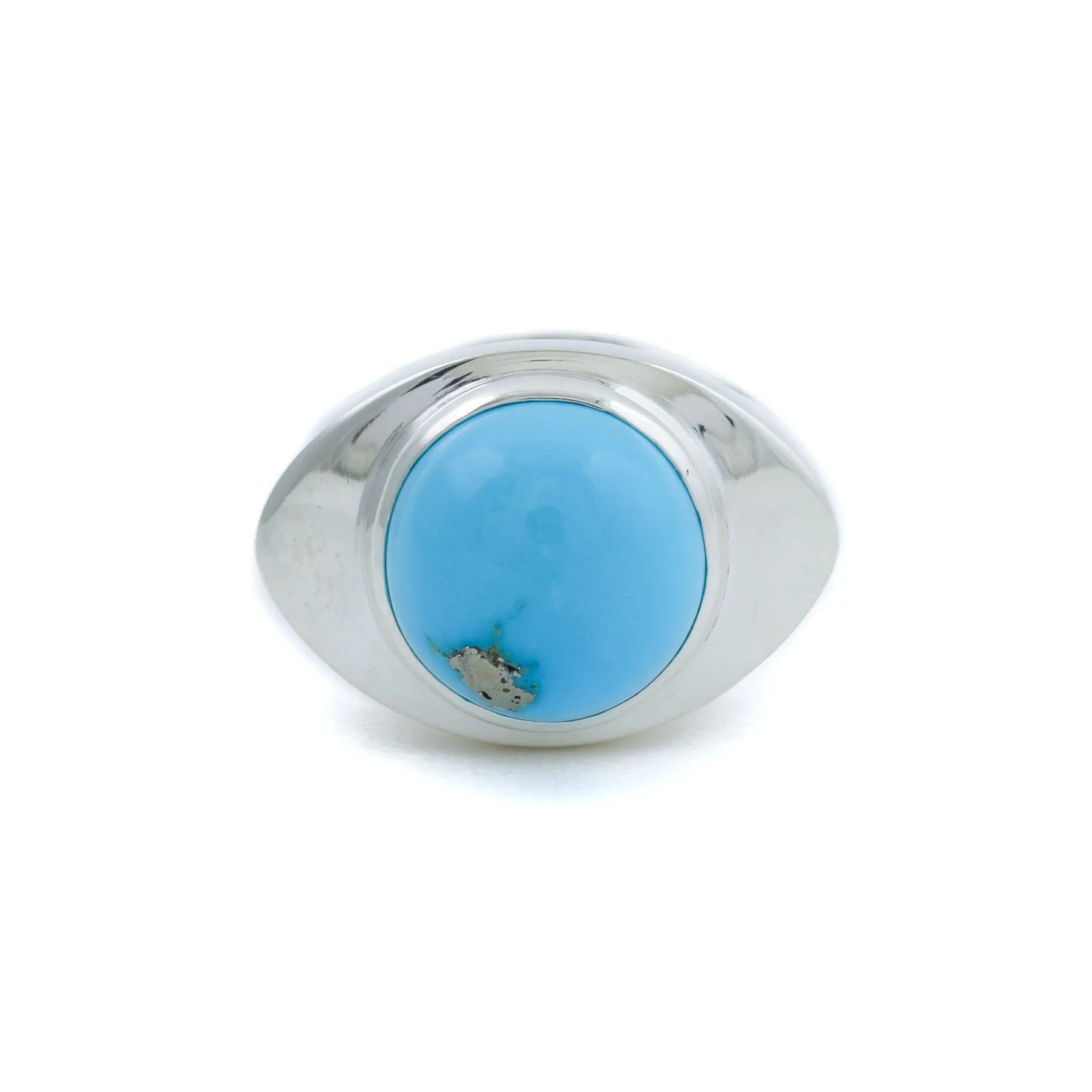 Silver Blue Turquoise "God's Eye" Signet