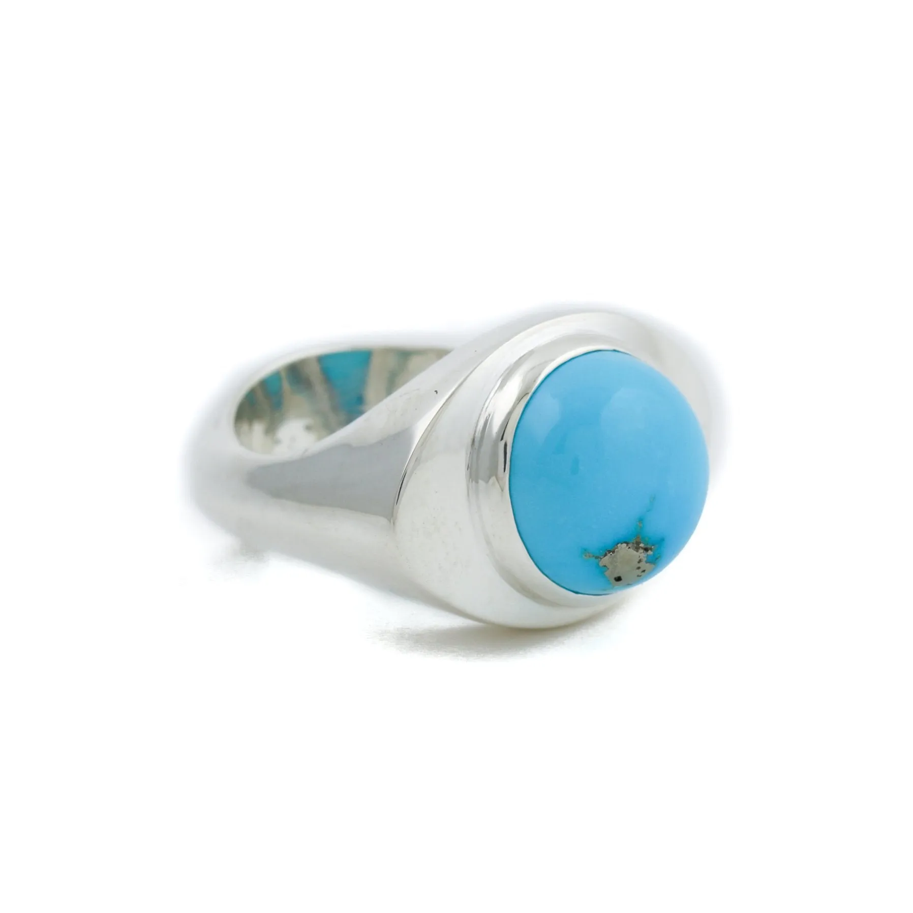 Silver Blue Turquoise "God's Eye" Signet