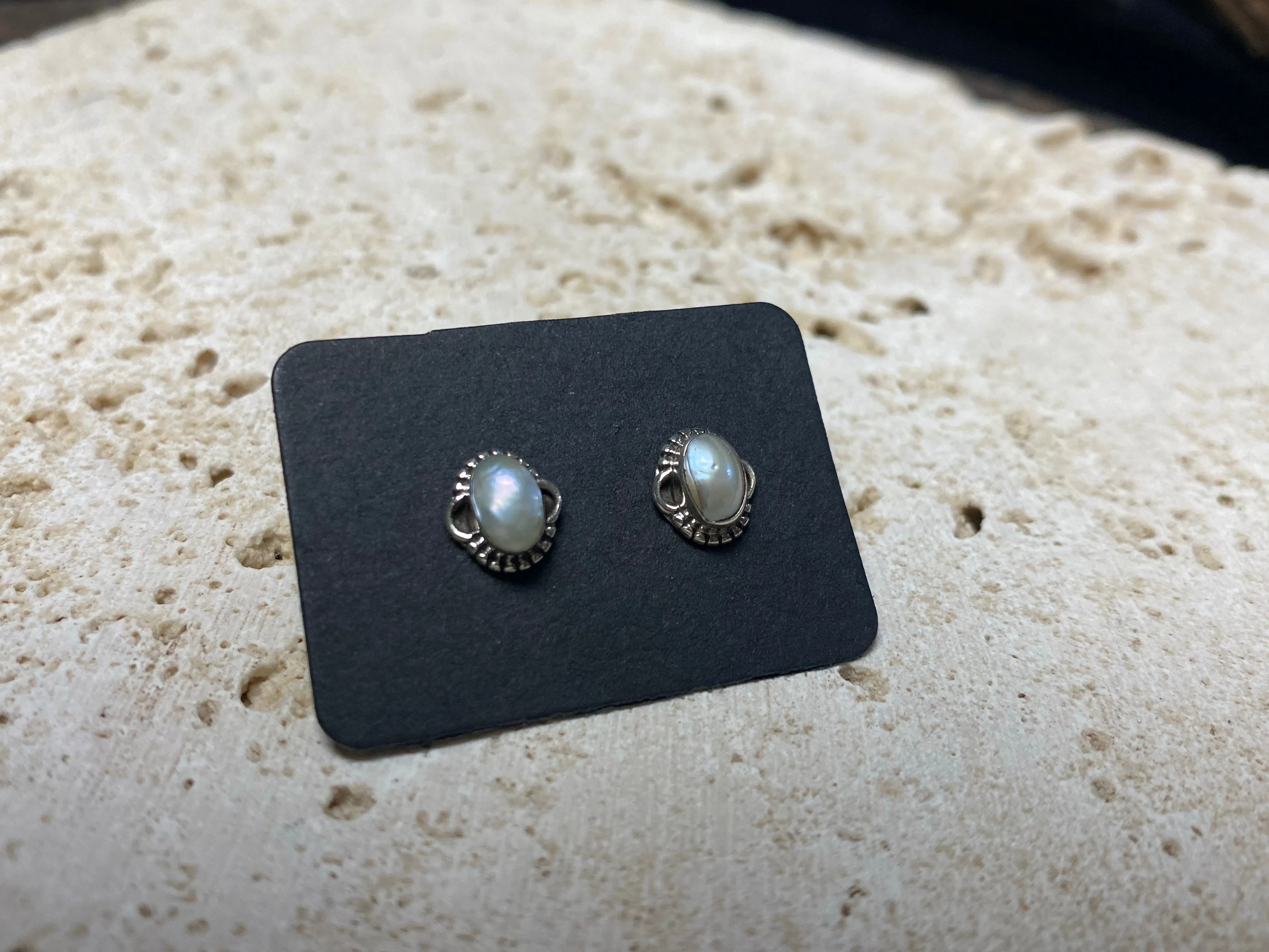 Small Pearl Silver Studs - Three Styles