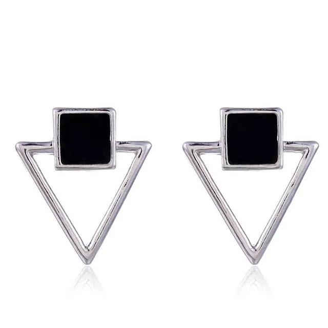 Trendy Girls Elegant Triangle Earrings