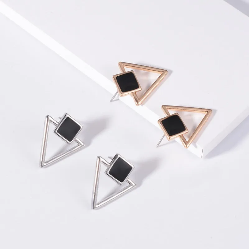 Trendy Girls Elegant Triangle Earrings