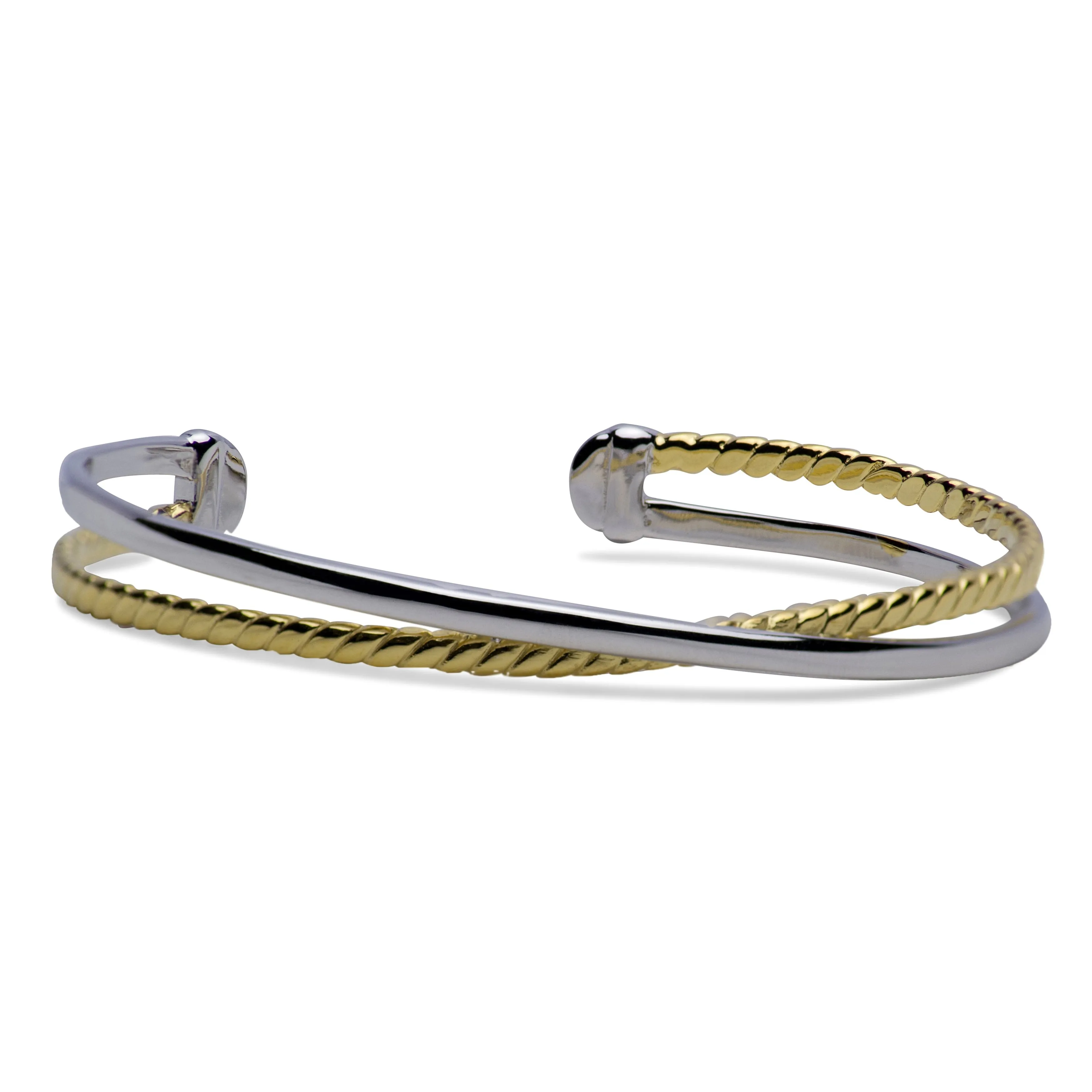 Two Tone Crossover Bangle