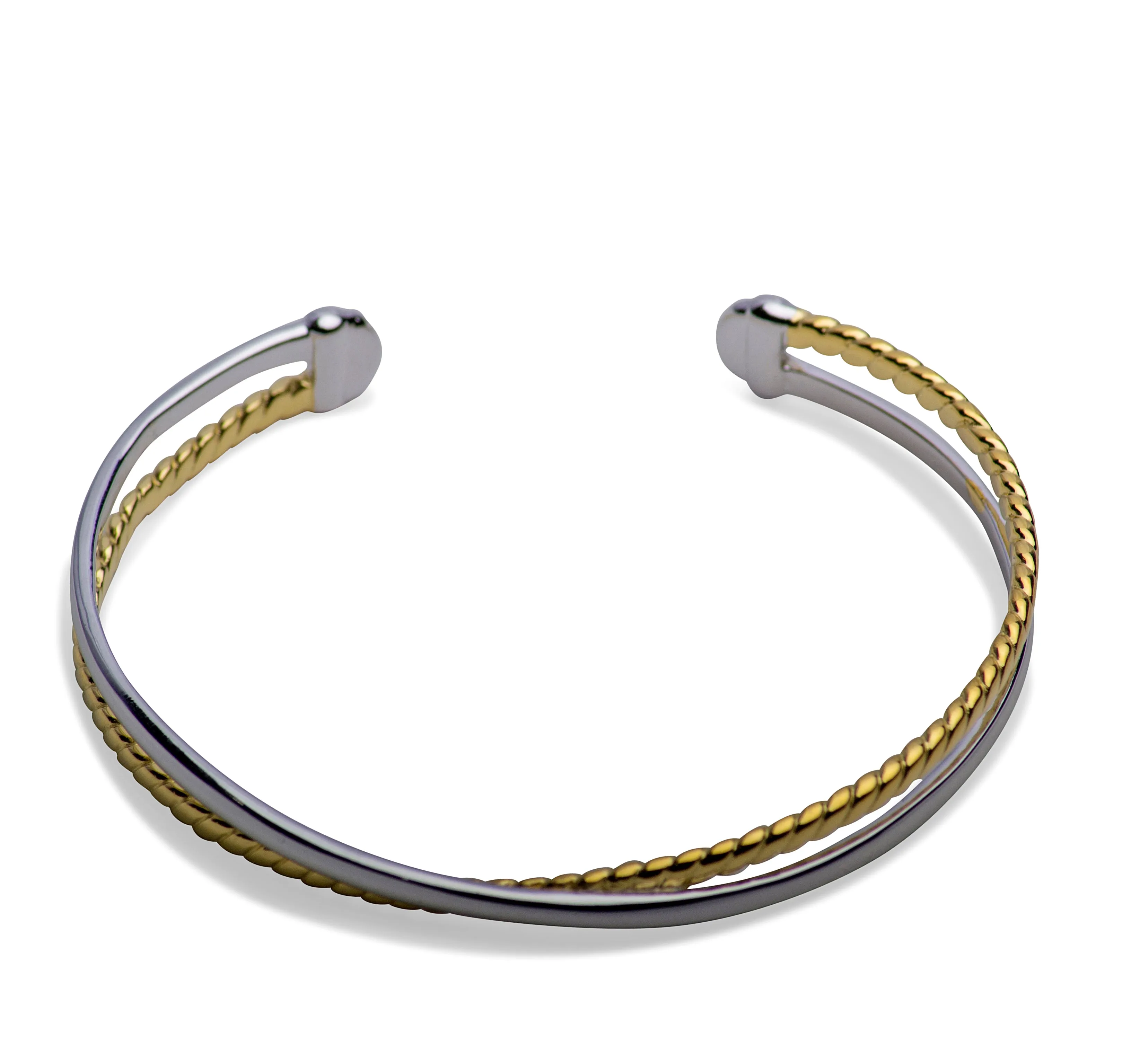 Two Tone Crossover Bangle