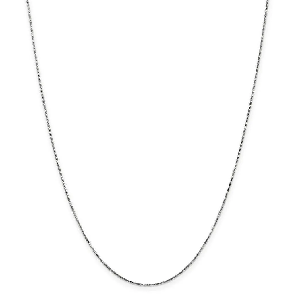 White Gold Diamond Cut Spiga Chain