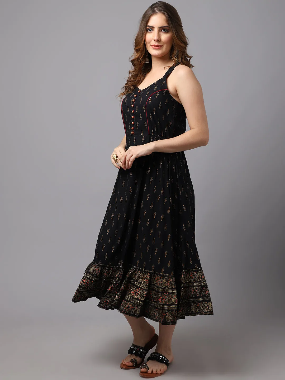 Women Block Printed Strylish Dress.