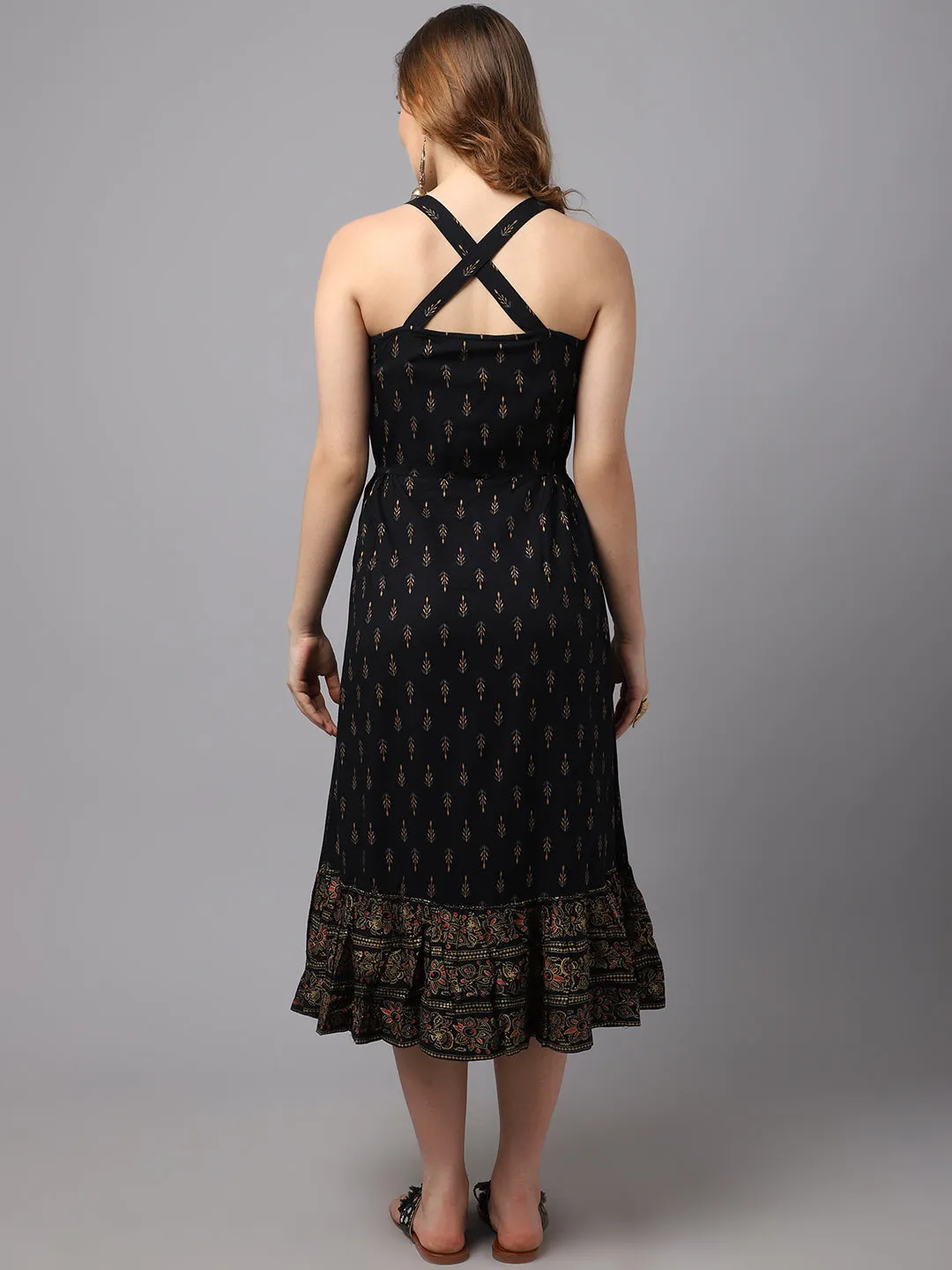 Women Block Printed Strylish Dress.